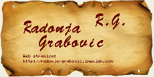 Radonja Grabović vizit kartica